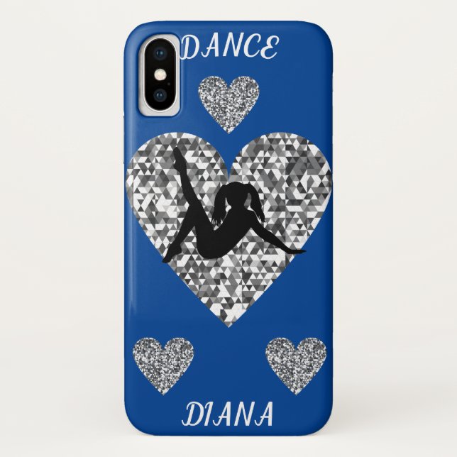 Dance barely there Apple iPhone X case in white. (Back)