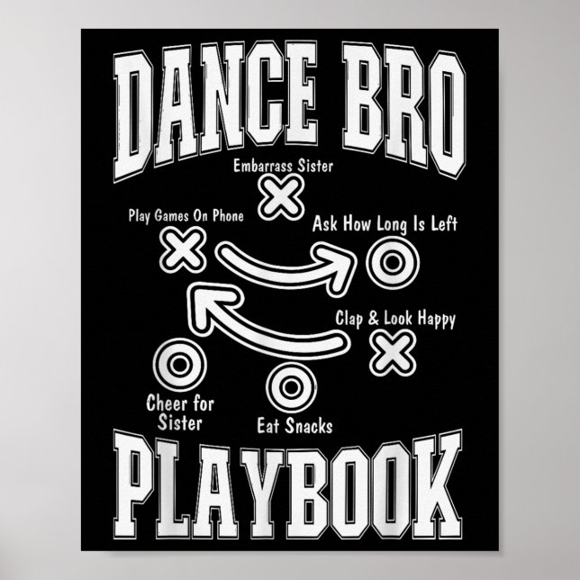 Dance Brother Playbook Comp Funny Dancing Proud Da Poster (Front)