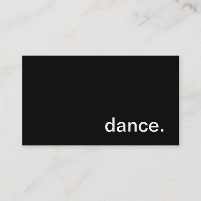 Dance Business Card (Front)