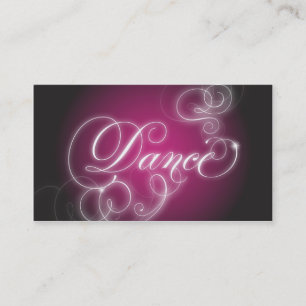 Dance Business Card Elegant Flourish Glow