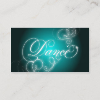 Dance Business Card Elegant Flourish Glow