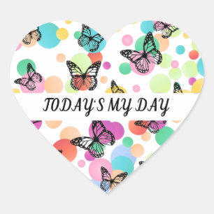 Dance butterflies Garden Heart Sticker