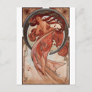 Dance by Alphons Mucha Postcard