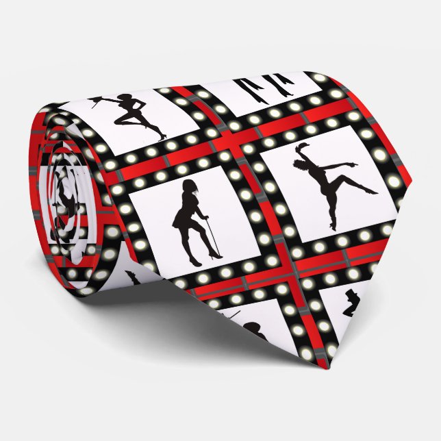 Dance Cabaret Showgirls Dancing Print Tie (Rolled)