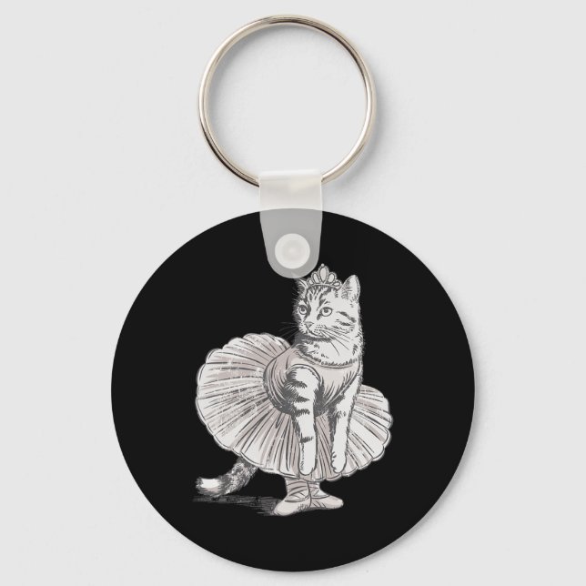 Dance Cat Cute Dance Dancing  Key Ring (Front)