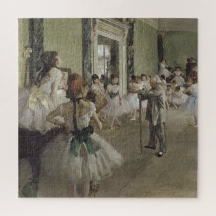 Dance Class Ballet - Edgar Degas Painting Jigsaw Puzzle