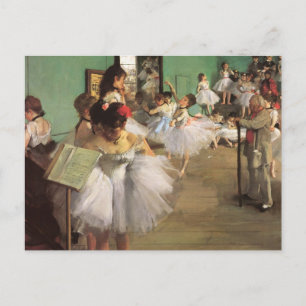 Dance Class by Degas, Vintage Impressionism Ballet Postcard