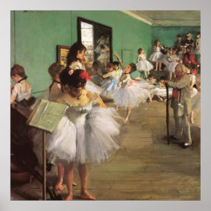 Dance Class by Degas, Vintage Impressionism Ballet Poster