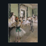 Dance Class Edgar Degas Postcard<br><div class="desc">Ballet dancers in dance class Postcard by French impressionist artist Edgar Degas.
Degas is famous for his drawings and oil paintings of dancers and many of his works depict ballet dancers in movement.</div>