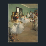 Dance Class Edgar Degas Postcard<br><div class="desc">Ballet dancers in dance class Postcard by French impressionist artist Edgar Degas.
Degas is famous for his drawings and oil paintings of dancers and many of his works depict ballet dancers in movement.</div>
