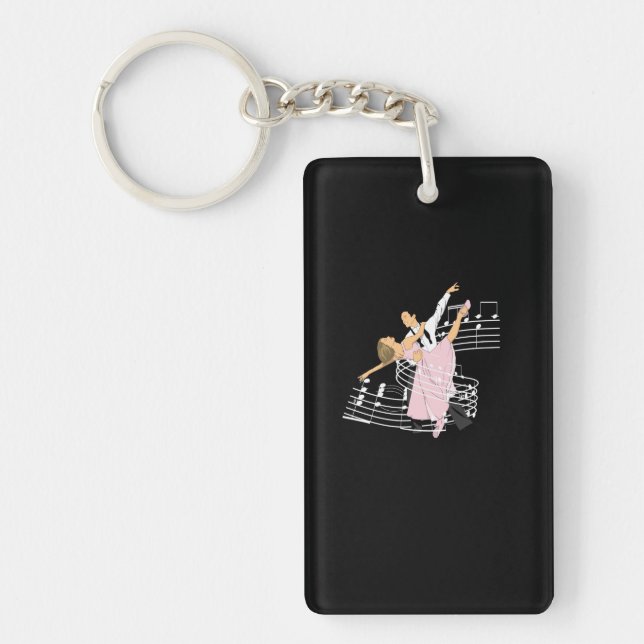 Dance Classic Ballroom Dancing Key Ring (Front)