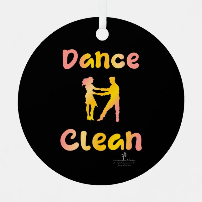 Dance Clean Cava Rosa Round Metal Tree Decoration (Front)
