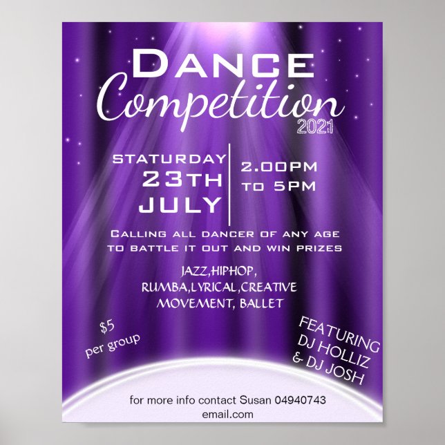 Dance competition PTA PTO Poster (Front)