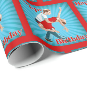 Dance Couple Happy Birthday Gift Wrapping paper