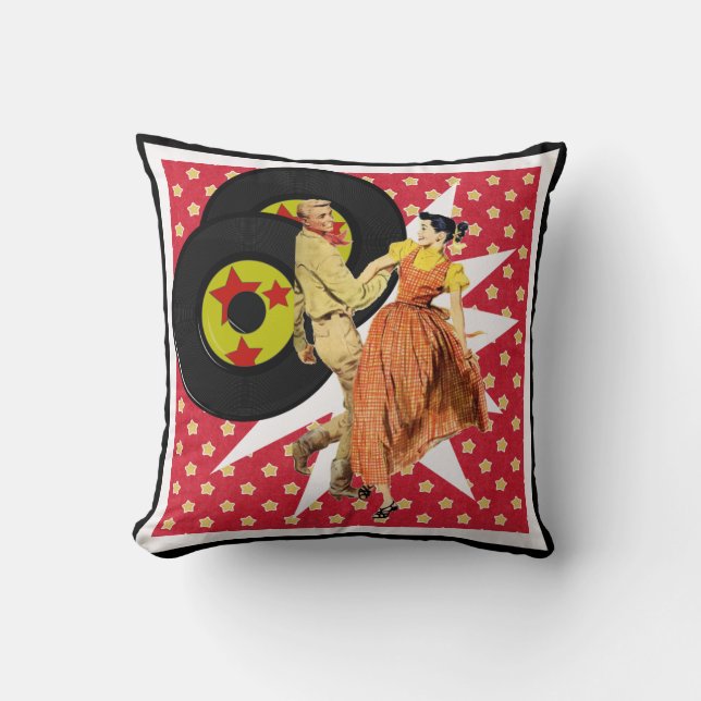 Dance Couple Square Dance Swing Dance 50's Dance Cushion (Front)