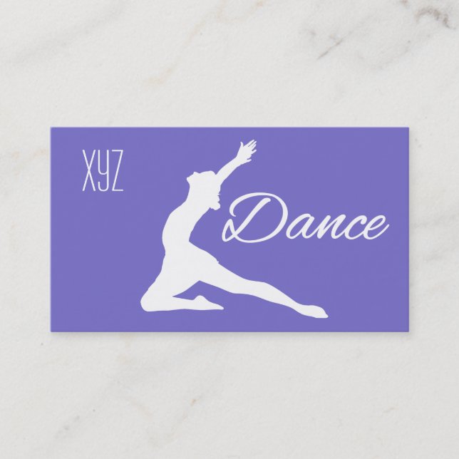 DANCE custom colour business cards (Front)