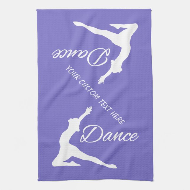 DANCE custom monogram & colour hand towel (Vertical)