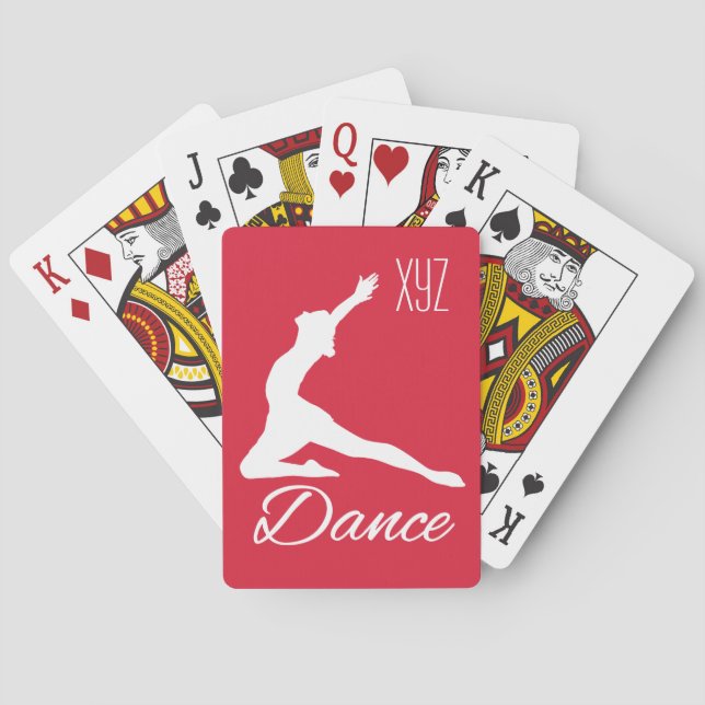 DANCE custom monogram & colour playing cards (Back)