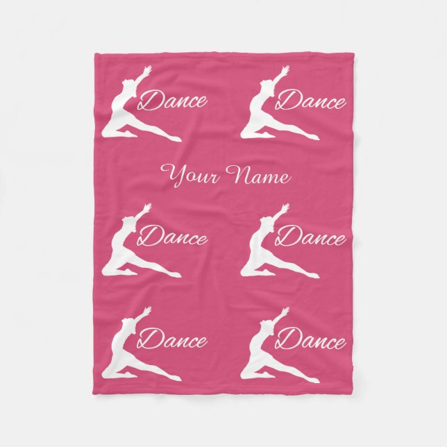 DANCE custom name & colour fleece blanket (Front)