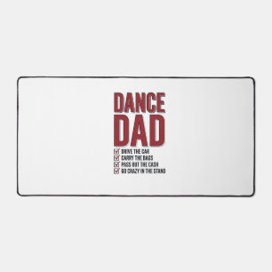 Dance Dad Checklist Vintage Engraving Design_1 Desk Mat