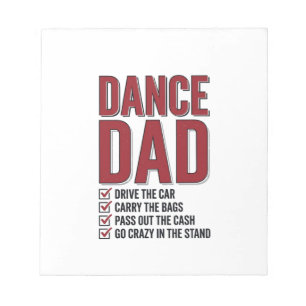 Dance Dad Checklist Vintage Engraving Design_1 Notepad