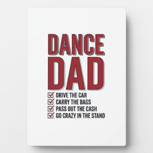 Dance Dad Checklist Vintage Engraving Design_1 Plaque