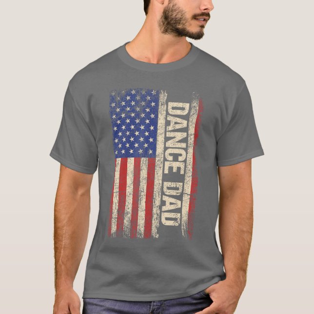 Dance Dad US American Flag Dancer Dancing Father M T-Shirt (Front)