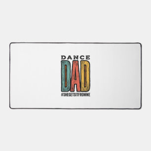 Dance Dad Vintage Typography Shirt Design_1 Desk Mat