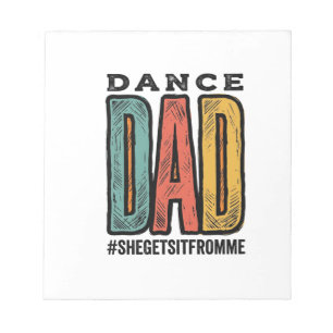 Dance Dad Vintage Typography Shirt Design_1 Notepad