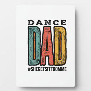 Dance Dad Vintage Typography Shirt Design_1 Plaque