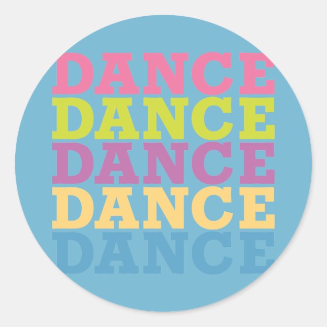 Dance Dance Classic Round Sticker (Front)