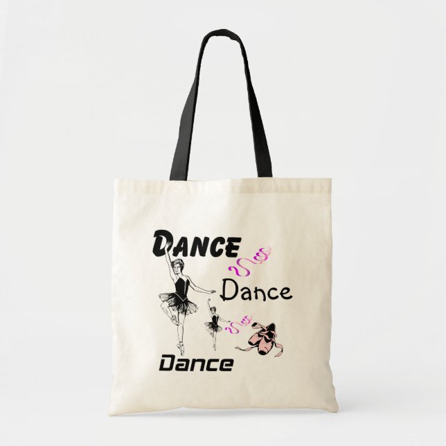 Dance Dance Dance Ballet Tote Bag (Front)