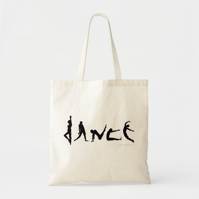 Dance Dancing Silhouette Design Tote Bag (Front)