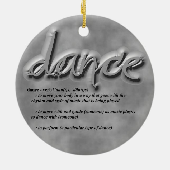 Dance Definition Ceramic Tree Decoration (Back)