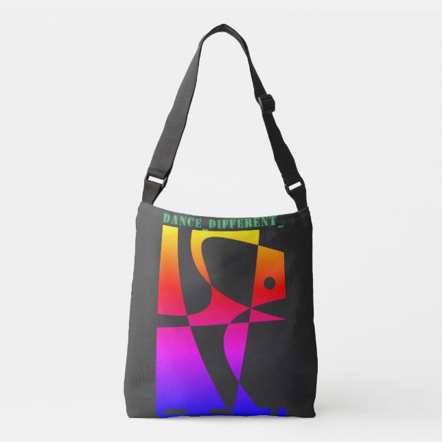 DANCE_DIFFERENT_ Rainbow Grey Crossbody Bag (Front)