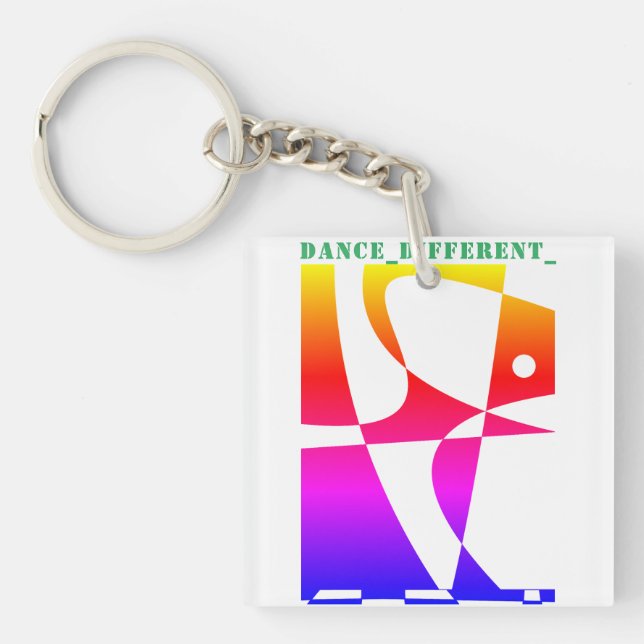 DANCE_DIFFERENT_ Rainbow Key Ring (Front)