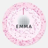 Dance Disco Ball Party Custom Pink Black Party
