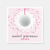 Dance Disco Ball Party Custom Pink Black Party