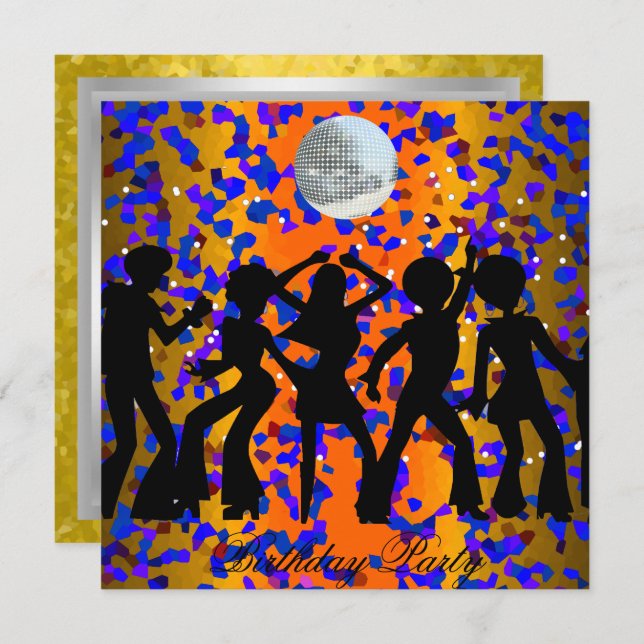 Dance Disco Birthday Party Invitation (Front/Back)