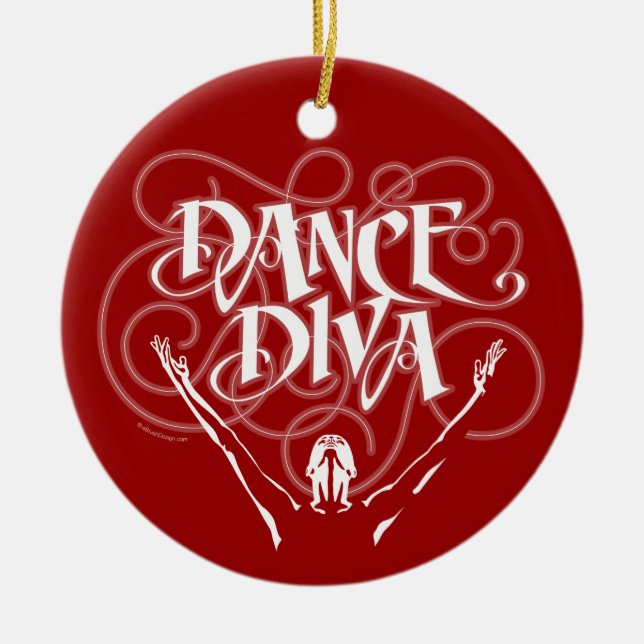 Dance Diva Ceramic Tree Decoration (Front)