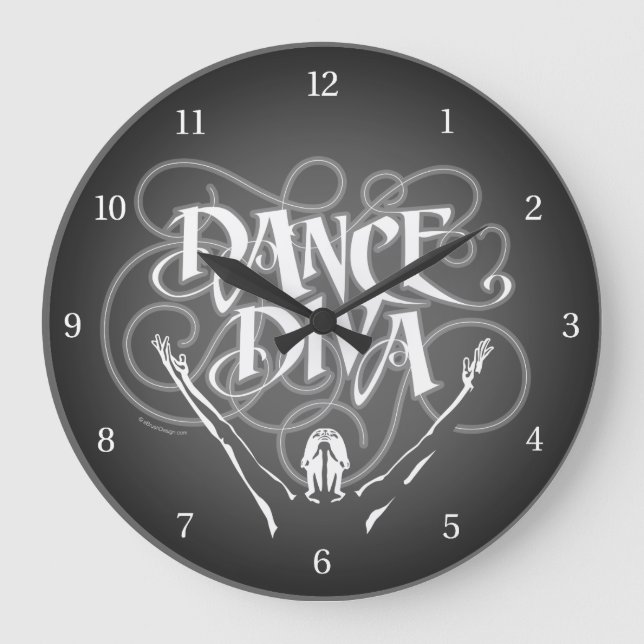 Dance Diva Large Clock (Front)