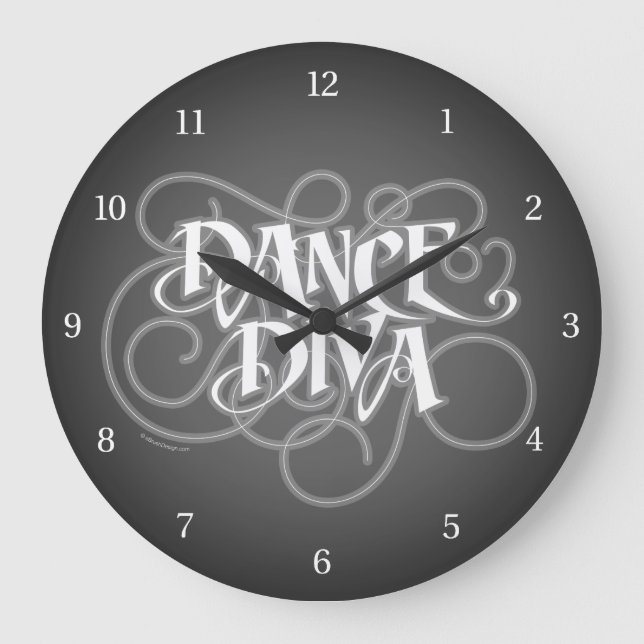 Dance Diva Large Clock (Front)