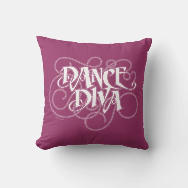 Dance Diva Throw Pillow (Front)