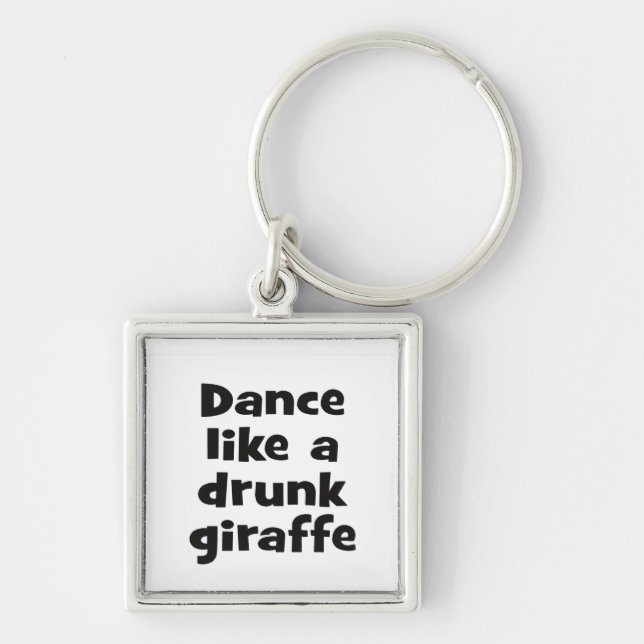 Dance drunk giraffe bf key ring (Front)