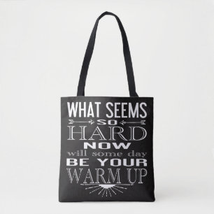 Dance Fitness Motivational Quotation Tote Bag