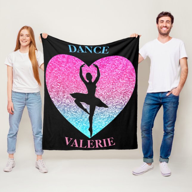 Dance Fleece Blanket w/ Personalised Name (In Situ)