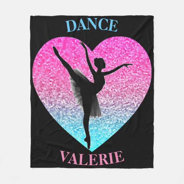 Dance Fleece Blanket w/ Personalised Name (Front)