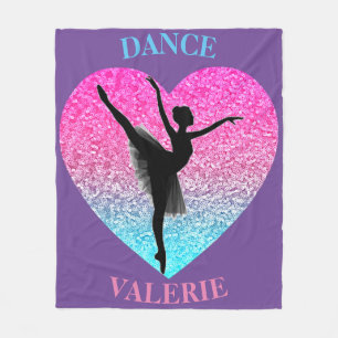 Dance Fleece Blanket w/ Personalised Name