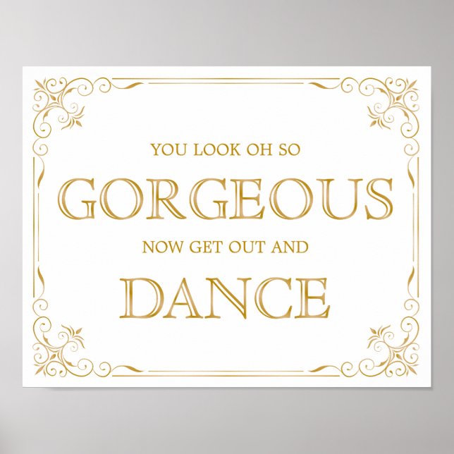 Dance Floor Wedding Sign | Modern Calligraphy (Front)
