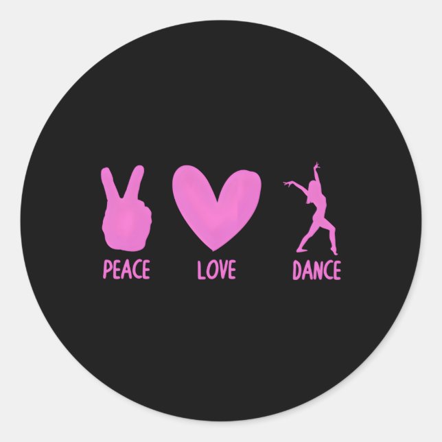 Dance For Dancing Related Hip Hop Dancer Classic Round Sticker (Front)